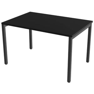 100 cm desk with 80cm depth, black top and black frame