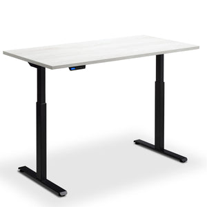 100x60 standing desk cascina pine top black frame view from front