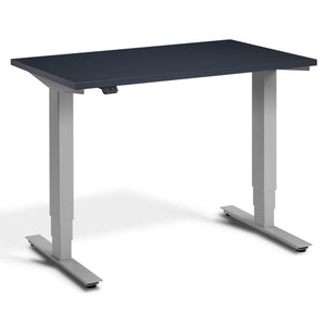 100cm Adjustable Desk - Pacto - Silver Frame - Anthracite Top - Studio Image