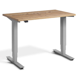 100cm Adjustable Desk - Pacto - Silver Frame - Timber Top - Studio Image