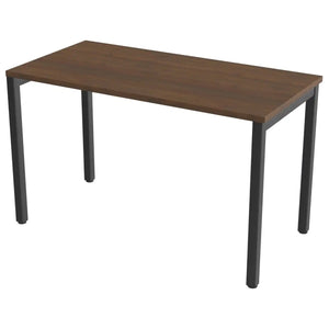 100cm desk with 60cm depth, antique walnut top and black frame