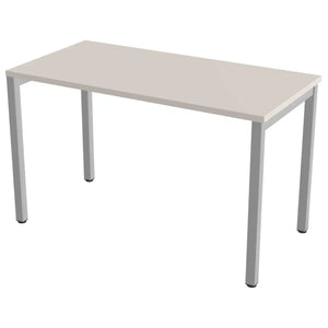 100cm desk with 60cm depth, cashmere top and silver frame