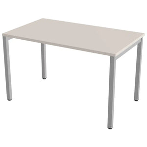 100cm desk with 70cm depth, cashmere top and silver frame
