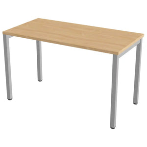 100cm desks with 60cm depth, beech top and silver frame