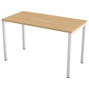 100cm desks with 60cm depth, beech top and white frame