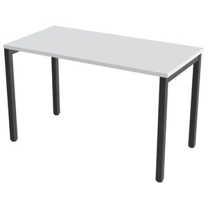 100cm desks with 60cm depth, grey top and black frame