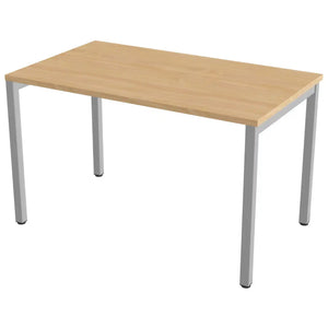 100cm desks with 70cm depth, beech top and silver frame