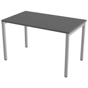 100cm wide with 70cm depth, graphite top and silver frame