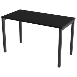 120 cm desk with 60cm depth, black top and black frame