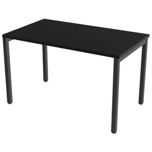 120 cm desk with 70cm depth, black top and black frame