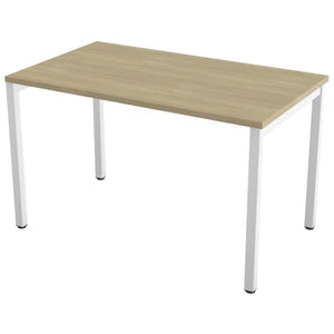 120cm desk with 70cm depth, Urban Oak top and white frame