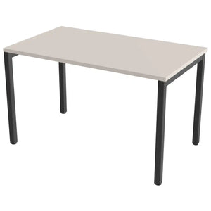 120cm desk with 70cm depth, cashmere top and black frame