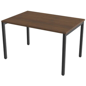 120cm desk with 80cm depth, antique walnut top and black frame