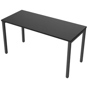 140 cm desk with 60cm depth, black top and black frame