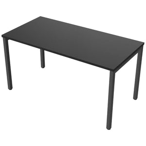 140 cm desk with 70cm depth, black top and black frame