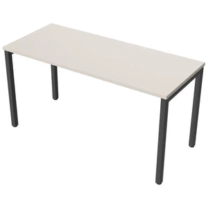 140cm desk with 60cm depth, cashmere top and black frame