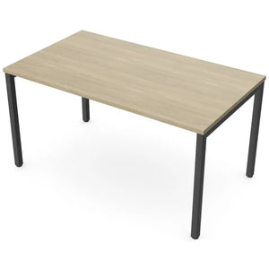 140cm desk with 80cm depth, Urban Oak top and black frame