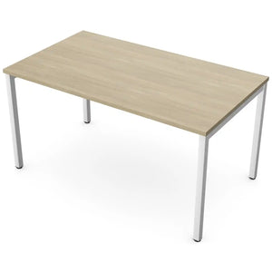 140cm desk with 80cm depth, Urban Oak top and white frame