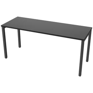 160 cm desk with 60cm depth, black top and black frame