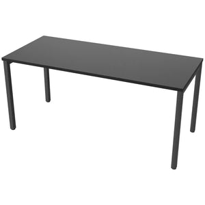 160 cm desk with 70cm depth, black top and black frame