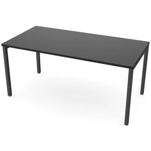 160 cm desk with 80cm depth, black top and black frame