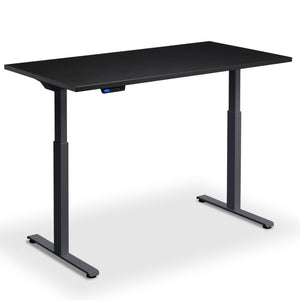 160cm Wide Standing Desk - Rize 160 - Anthracite Frame - Black Top - Studio Image