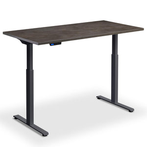 160cm Wide Standing Desk - Rize 160 - Anthracite Frame - Dark Concrete Top - Studio Image