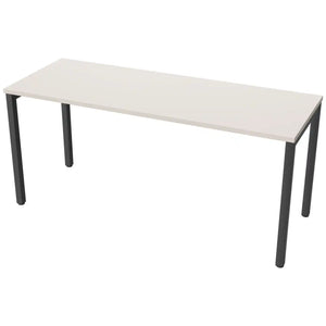 160cm desk with 60cm depth, cashmere top and black frame