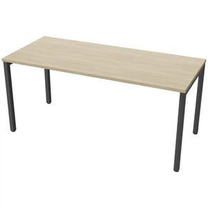 160cm desk with 70cm depth, Urban Oak top and black frame