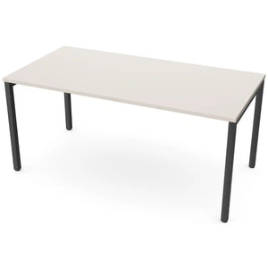 160cm desk with 80cm depth, cashmere top and black frame