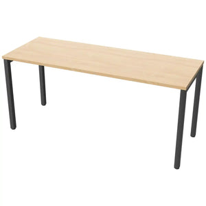 160cm desks with 60cm depth, beech top and black frame