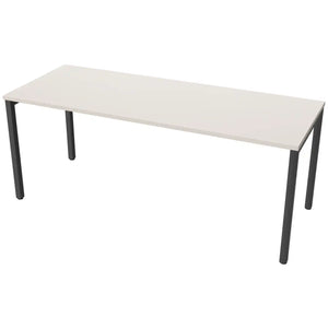 180cm desk with 70cm depth, cashmere top and black frame