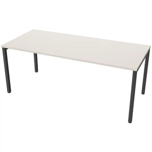 180cm desk with 80cm depth, cashmere top and black frame