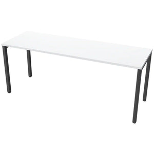 180cm desks with 60cm depth, grey top and black frame