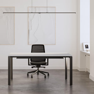4 Legged Office Desk - Firmo 1 Person Desk - White Table - Office Setup