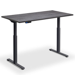 80cm standing desk anthracite sherman oak top anthracite frame front view