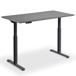 standing desk 90cm width graphite top anthracite frame front view