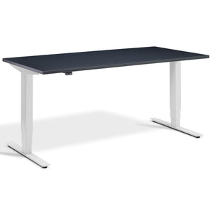 Adjustable Height Computer Desk - Masta Desk - Light Grey Frame - Anthracite Top - Studio Image
