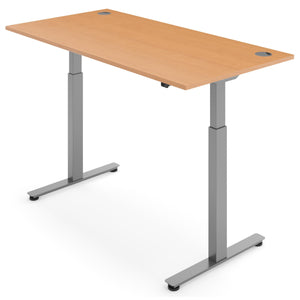 Adjustable Height Smart Desk - NeoActiv2 - Silver Frame - Beech Top - Studio Image