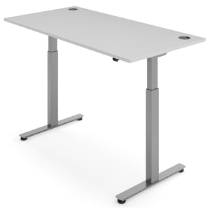 Adjustable Height Smart Desk - NeoActiv2 - Silver Frame - Light Grey Top - Studio Image