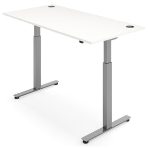 Adjustable Height Smart Desk - NeoActiv2 - Silver Frame - White Top - Studio Image