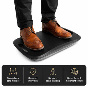 Balance board for desk use supporting active standing