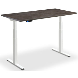 Bicycle with Desk - Rize Spin - White Frame - Dark Concrete Top - Studio Image