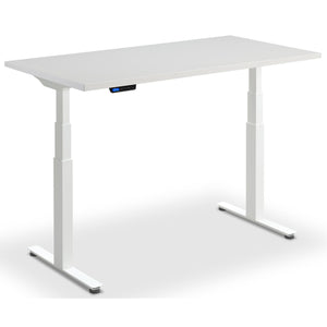 Bicycle with Desk - Rize Spin - White Frame - Light Grey Top - Studio Image