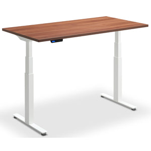 Bicycle with Desk - Rize Spin - White Frame - Natural Dijon Walnut Top - Studio Image