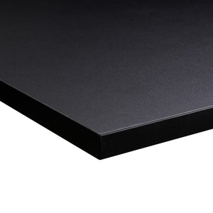 200cm black desk top corner view