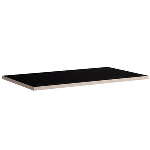 black ply edge desk top complete view