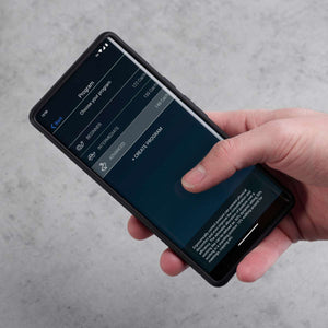 Standing desk Bluetooth controller app showing beginner, intermediate and advanced programmes that can be selected to set goals