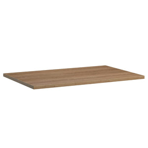 brown oak desk worktop complete view