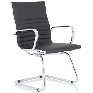Cantilever Meeting Chair - Black Colour - Studio Image